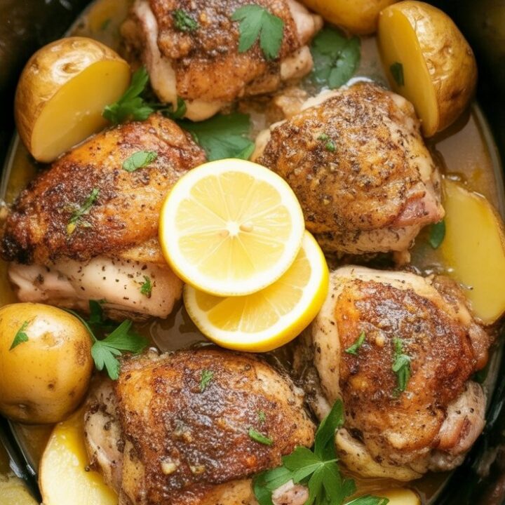 Crockpot Lemon Chicken and Potatoes