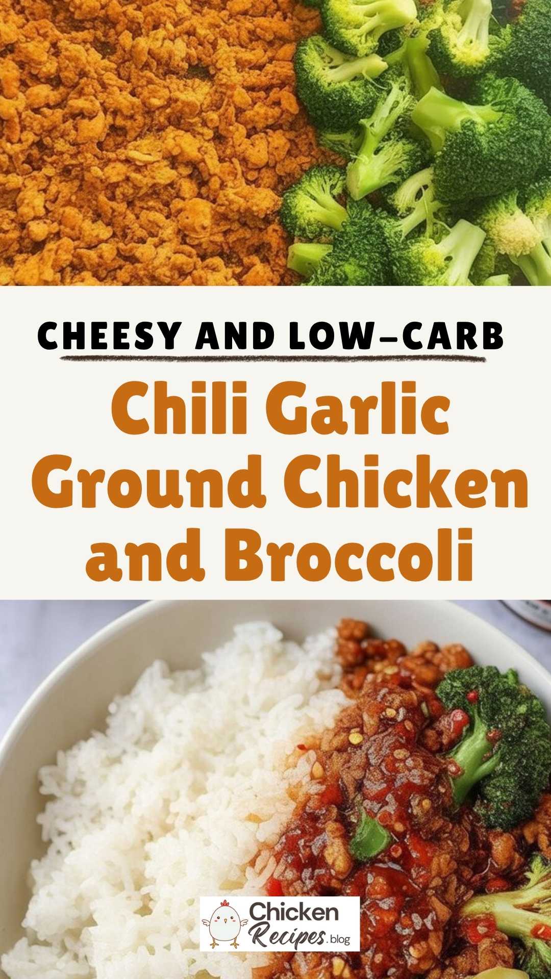 EASY Chili Garlic Ground Chicken and Broccoli