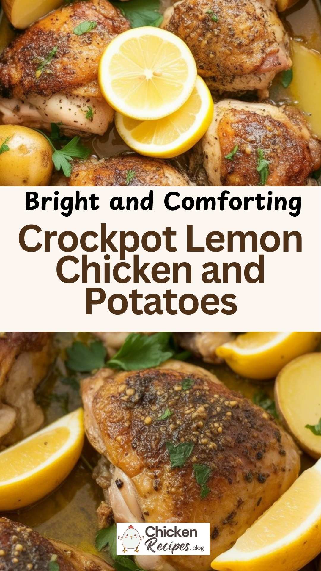 EASY Crockpot Lemon Chicken and Potatoes