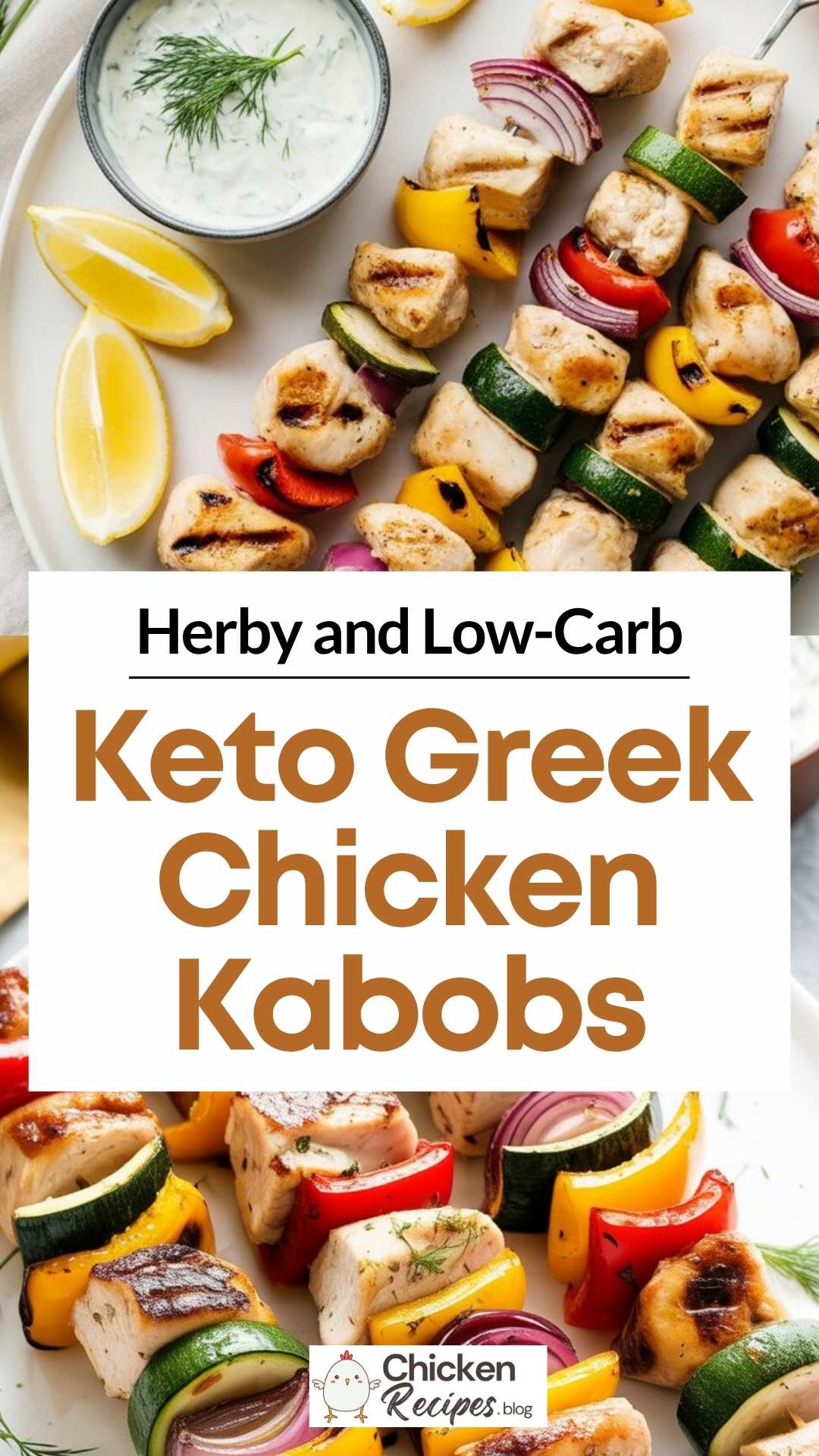 EASY Keto Greek Chicken Kabobs
