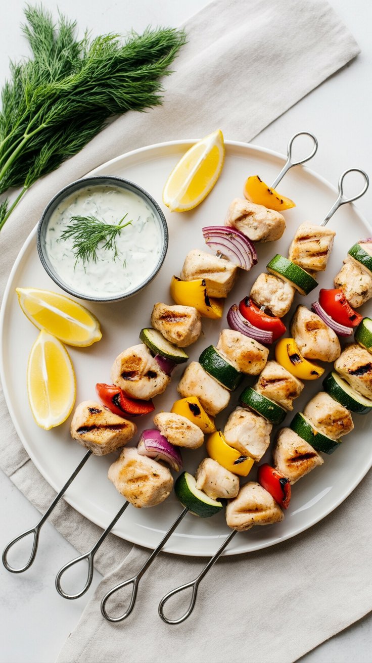 Keto Greek Chicken Kabobs