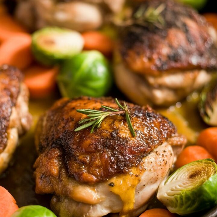 Maple Dijon Chicken with Roasted Fall Vegetables