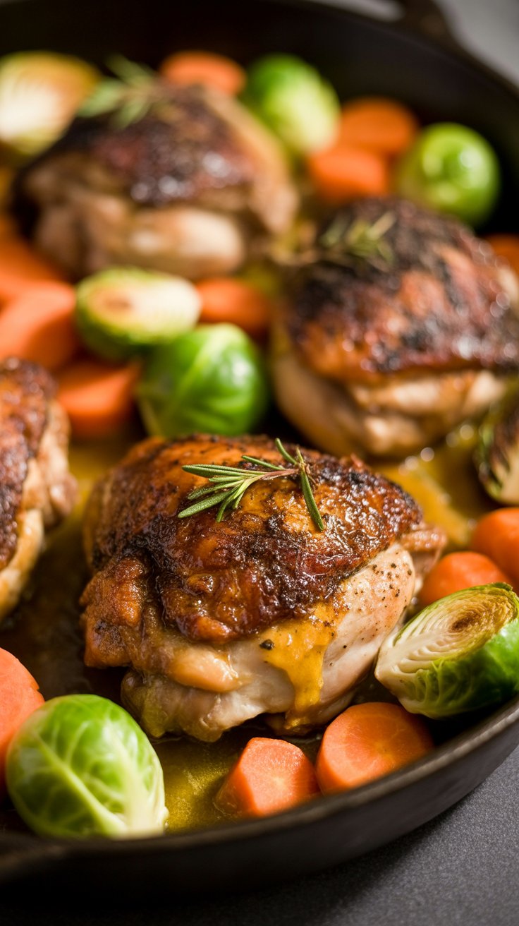 Maple Dijon Chicken with Roasted Fall Vegetables