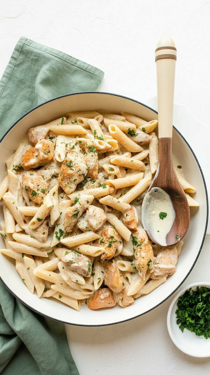 Penne With Chicken Thighs