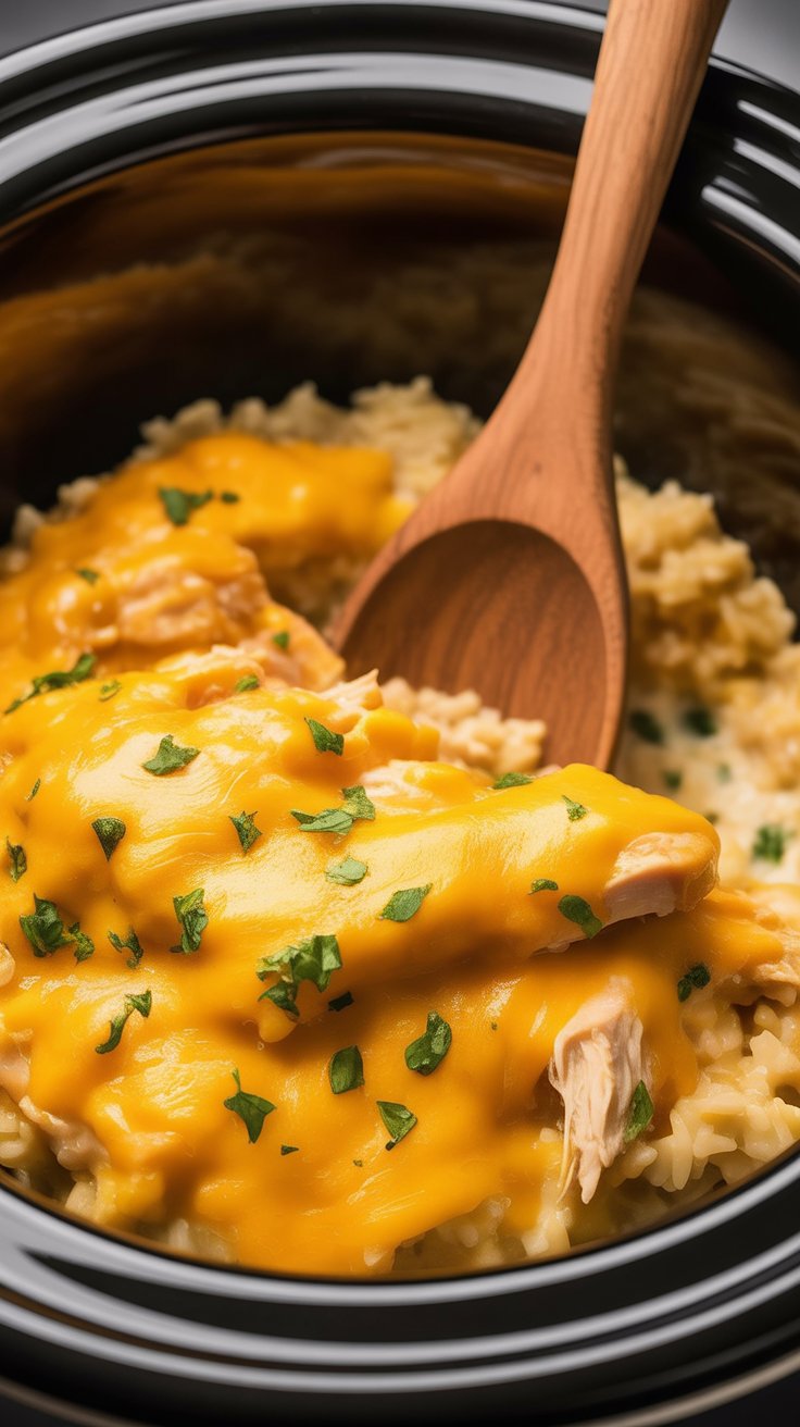 Slow Cooker Chicken and Rice Casserole