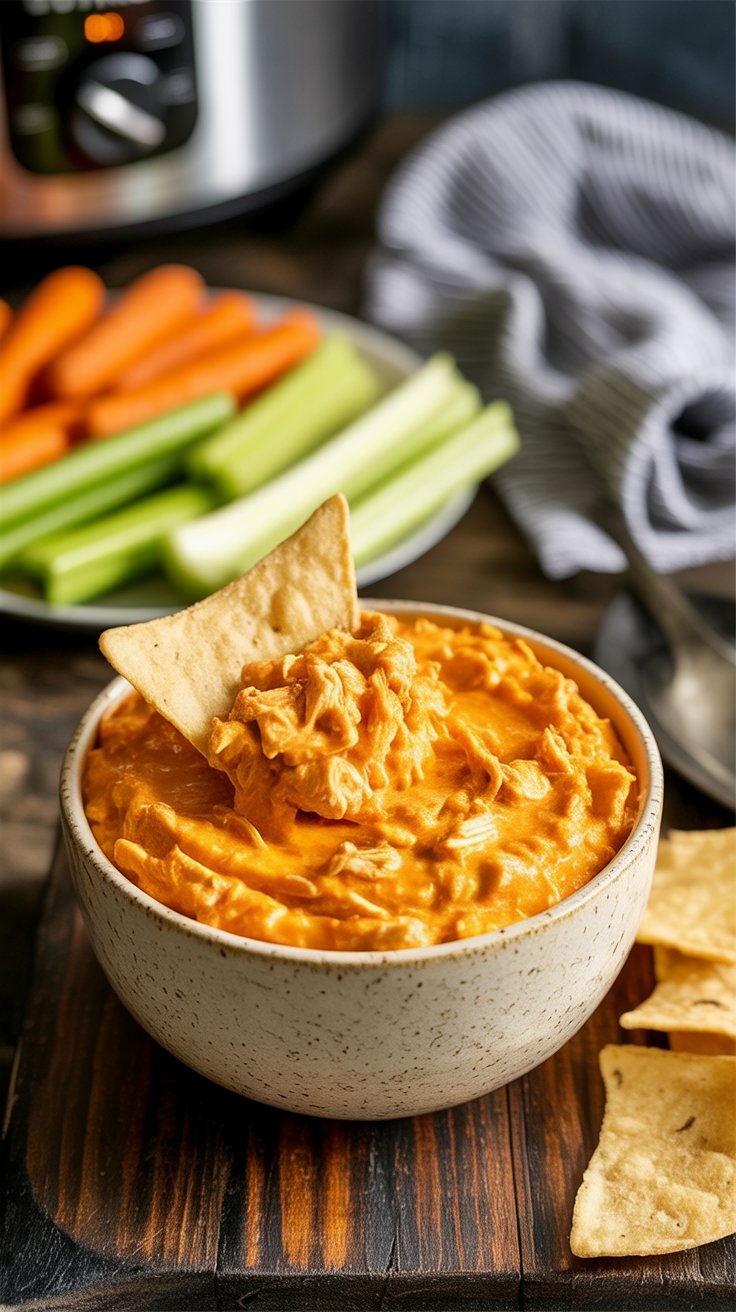 best Buffalo Chicken Dip in a Crock Pot