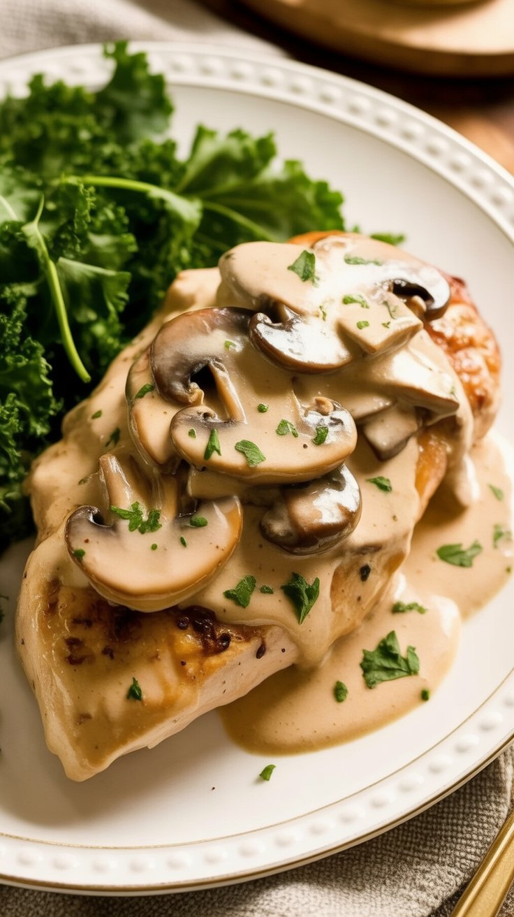 best Chicken with Creamy Mushroom Sauce