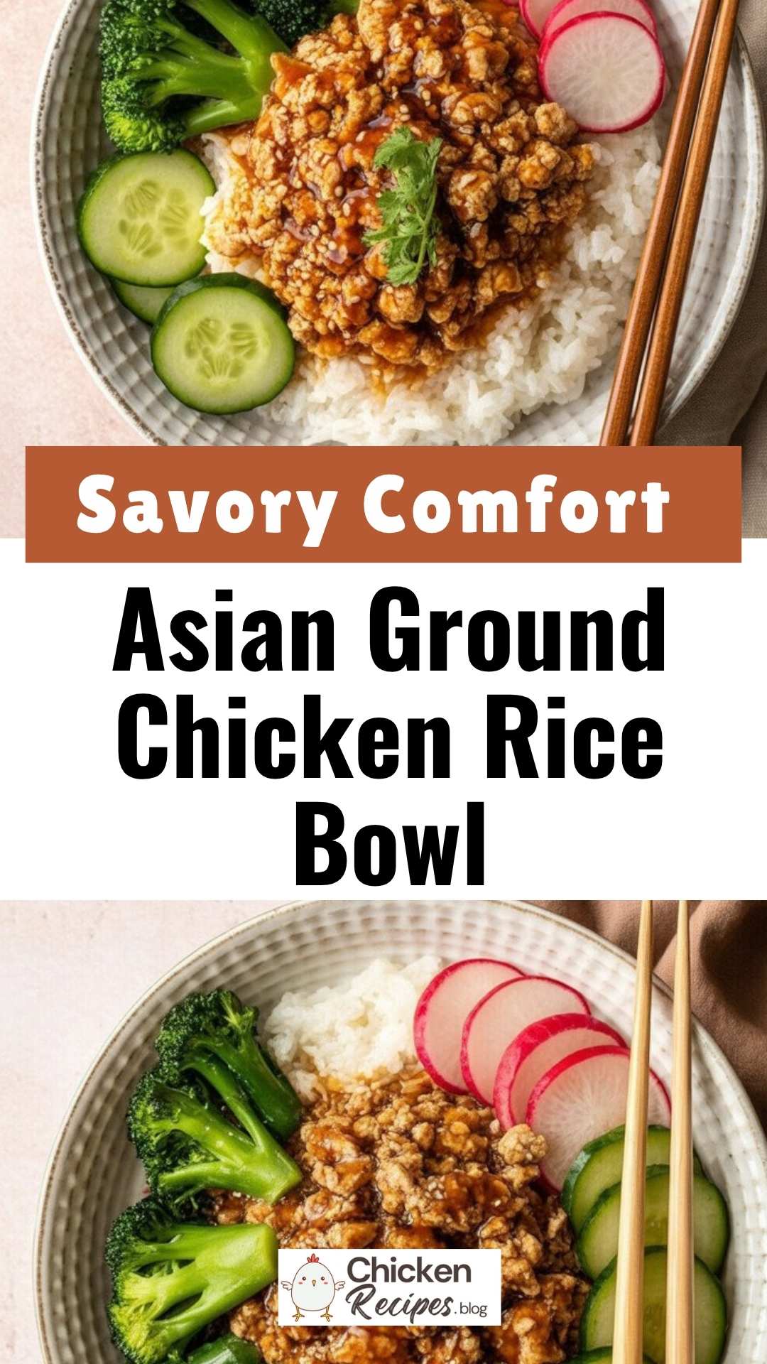 easy Asian Ground Chicken Rice Bowl