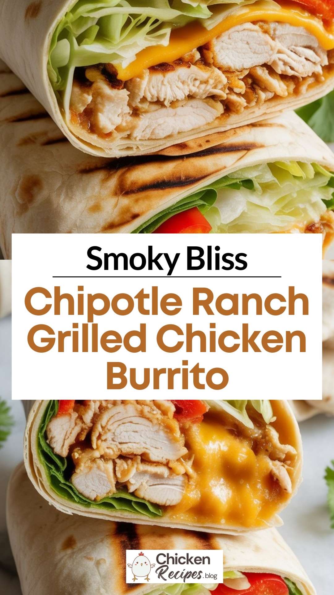 easy Chipotle Ranch Grilled Chicken Burrito